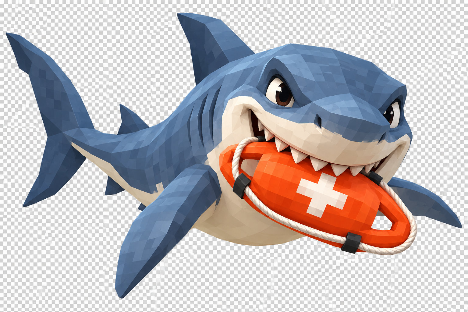 A cheeky shark steals your rescue float